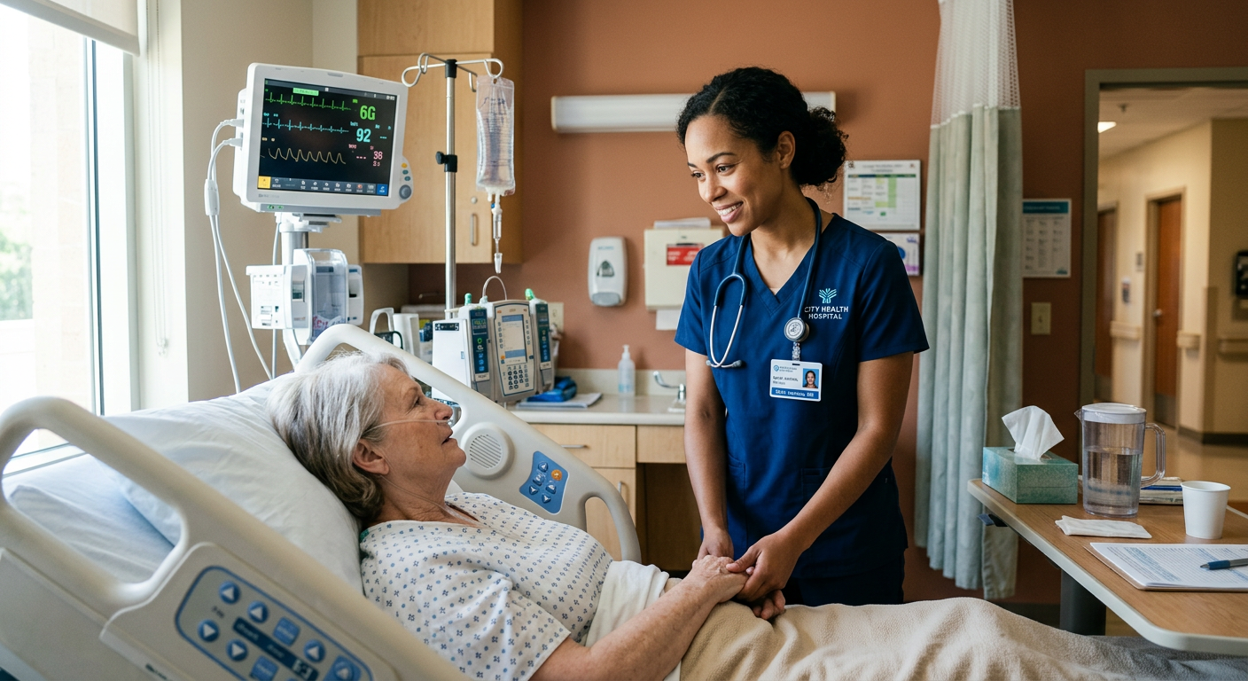 RN hospital room patient