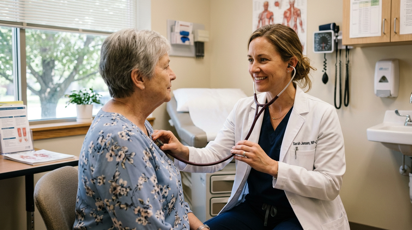 nurse practitioner in her 40s